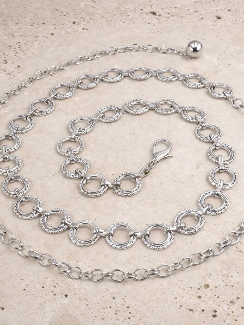 Silver Hoop 45 inch belt - Elan's Daughter